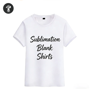 Factory Sublimation <b>TShirts</b> Wholesale Bulk O-neck T Shirt Short Sleeve Printing logo <b>White</b> Sublimation Blanks Shirts for Men - Product Image 1
