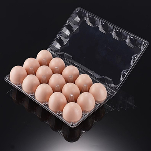Cartón de huevos de 15 rejillas Caja de huevos de plástico desechable y transparente Cajas de embalaje de plástico para huevos nativos que sirven como cajas de almacenamiento - Product Image 2