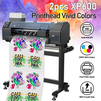 COLORSUN Dual I3200 Dual XP600 Imprimante à film à transfert direct A1 Imprimante DTF 60 cm avec machine à secouer la poudre Dtf pour T-shirt