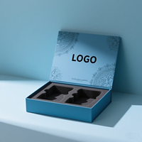 Maßgefertigte Hellrosa Buchförmige Geschenkbox mit Magnetverschluss und Unterteiltem Einsatz für Kosmetik- und Hautpflege-Einzelhandel