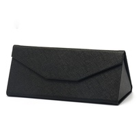 Étui à lunettes pliable triangulaire, anti-chute, résistant à la pression, boîte de rangement portable pour lunettes de soleil