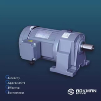 Moteur à engrenages hélicoïdaux AOKMAN série G 380V de qualité industrielle, à montage sur pied, à induction AC, en alliage d'aluminium, pour entraînement de convoyeur (ODM)