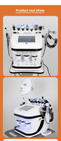 Portable 10 en 1 eau oxygène Hydro nettoyage du visage en profondeur Dermabrasion Jet Peel Aqua multifonction Salon équipement de beauté