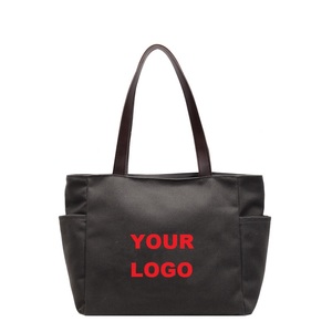 Cute Girly <b>Canvas</b> <b>Bag</b> <b>Large</b> Capacity Casual Zipper Letter Print Shoulder Women Tote <b>Bag</b> Personalizable Custom Cruise - Product Image 1