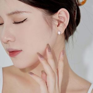 Dylam Hypoallergenic Women Fine Jewelry Accessories S925 Silver Diamond Gemstone 5A Zirconia Oval Synthetic <b>Opal</b> <b>Stud</b> <b>Earrings</b> - Product Image 4