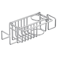 Étagère de rangement murale en acier inoxydable pour éponges, serviettes, chiffons et brosses, avec égouttoir pour accessoires d'organisation d'évier de cuisine