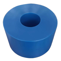 Manchon de roulement en nylon plastique anti-friction personnalisé, coussinet bleu en UHMWPE avec services d'extrusion et de découpe