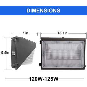 Pour UL DLC Listed 150 Watt LED Wall Pack 19500 Lumens 5000K Applique Murale Extérieure 120-277V - Product Image 5