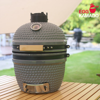Barbecue Kamado en céramique de 13 pouces pour la vente en gros, mini fumoir à charbon de bois portable pour camping et jardin, four à pizza en forme d'œuf