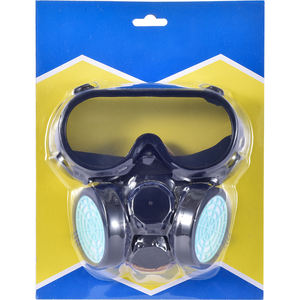 Cartouches filtrantes anti-poussière Peinture en aérosol Masque filtrant à air Demi-masque Respirateur réutilisable avec lunettes de protection de sécurité - Product Image 1