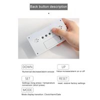 Cadeau idéal : Thermomètre hygromètre numérique multifonctionnel de bureau moderne avec horloge électronique et logo personnalisé