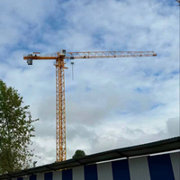 Grue à tour de construction sans cabine à plateforme plate 1.5T 25M avec boîte de vitesses motorisée, système d'escalade interne, télécommande et joystick QTP20-HS2506P