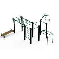 Équipement de fitness extérieur LDK, barre horizontale en acier, barres de traction, barres de monkey bar, vert, durable et écologique