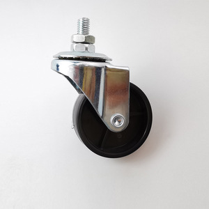 Ruedas Giratorias de Acero Inoxidable con Rueda de Poliuretano y Freno, Rueda para Muebles Industriales con Eje Roscado y Rodamiento de Bolas de Precisión - Product Image 2