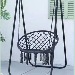 Support de hamac moderne en forme de gourde avec pieds antidérapants, mobilier d'extérieur, balançoire métallique pour tout-petits, pour chambre et salon - Product Image 3