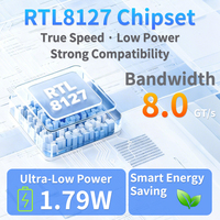 Tarjeta de Red Lekuo PR27R12 PCIe 3.0 X4 10GbE RJ45 con Chip Realtek RTL8127, Adaptador Ethernet de Puerto Único 10G/5G/2.5G/1G