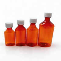 Bouteille en plastique ambrée Wockhardt de haute qualité de 4 oz pour sirop contre la toux liquide oral