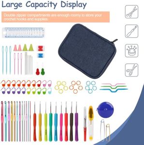Portable Travel Empty Crochet Hooks <strong>Case</strong> Crochet Hook Storage <strong>Case</strong> Organizer Zipper Bag <strong>for</strong> Needlework - Product Image 3
