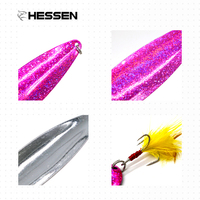 Leurre Cuillère Métallique Coulante Hessen 90mm 18g 26g pour Pêche en Mer, Eau Salée, Bass, Brochet, Luciole, Marlin, Saumon, Poisson-Chat, Appâts Durs pour Bateau