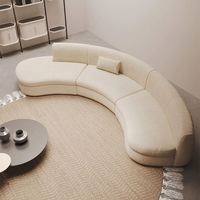 2026 GEDO Moderne Luxus-Wohnzimmermöbel Bestseller Rundes Ecksofa-Set Langlebiges Stoffmaterial