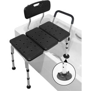Siège de bain pour adulte avec poignée, banc de transfert noir pour personnes âgées PEPE P30019 - Product Image 3