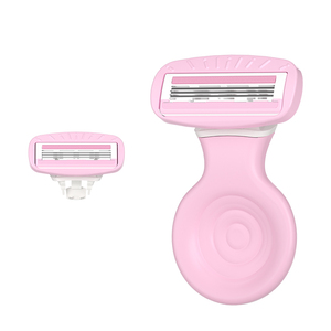 <span class=keywords><strong>Rasoir</strong></span> pour <span class=keywords><strong>femme</strong></span> en métal à triple lame en acier inoxydable avec étui de voyage - Product Image 3