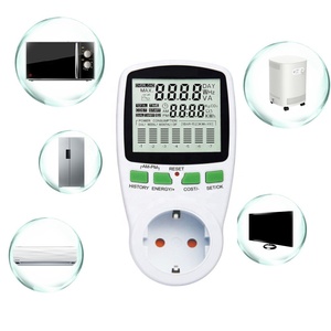 Wattmeter มิเตอร์วัดพลังงานไฟฟ้าหน้าจอ LCD,พาวเวอร์มิเตอร์อิเล็กทรอนิกส์ซ็อกเก็ตการเรียกเก็บเงินชาร์ตแบบมัลติฟังก์ชันแถบพาวเวอร์ - Product Image 4