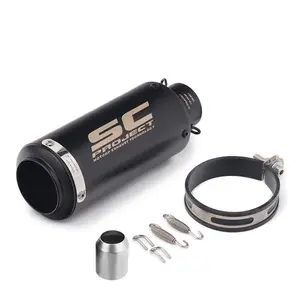 Universal 51 60 Mm Racing Sport Bike Motorcycle Performance Exhaust Silencer Muffler Pipe