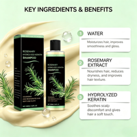 Sampo Pelembap Keratin Terhidrolisis Rosemary Pengontrol Minyak, Membuat Rambut Terlihat Lebih Tebal, Memperkuat Akar Rambut untuk Penggunaan Pribadi