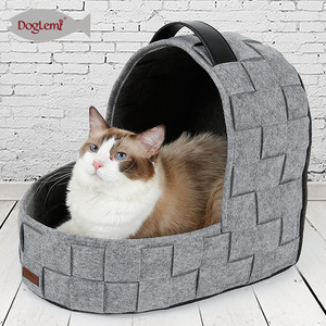 <span class=keywords><strong>De</strong></span> fieltro gato cama cómoda casa <span class=keywords><strong>cueva</strong></span> mascota suave portador - Product Image 3