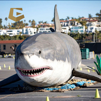 JNZ22308 Modèles de créatures marines énormes de requin animal de bonne qualité très réalistes