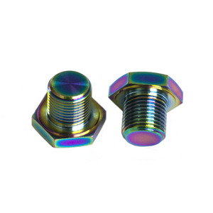 Pernos hexagonales de aleación de titanio GR5 5/8-18 UNF DIN933 de 15 mm con rosca y acabado PVD para tapón de drenaje del cárter de aceite - Product Image 3