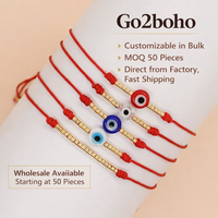 Bracelets Go2boho en perles Miyuki, style bohème, cordon rouge fait main, design de chaîne, bijoux délicats en perles de verre pour femmes et hommes, nouveau cadeau