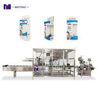 Machine automatique de mise en carton de flacons de gouttes oculaires avec boîte d'alimentation Unscrambler, machine d'emballage de crème pour le visage en carton