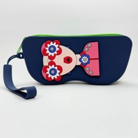 Étui à lunettes en silicone avec fermeture éclair, étanche, multi-usages, pochette de rangement pour petits objets, anti-poussière, sacs de rangement pour maman transfrontaliers