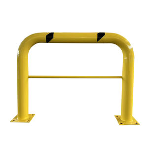 Barriera di Sicurezza con Ringhiera Centrale in Acciaio, Protezione per Macchinari, Barriera di Sicurezza Alta, Dissuasore a U per Parcheggi - Product Image 1