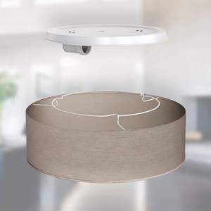 Iralan — <span class=keywords><strong>plafonnier</strong></span> rond intérieur en tissu, <span class=keywords><strong>sans</strong></span> lampe, abat-jour en textile, E27, max. 25w - Product Image 6