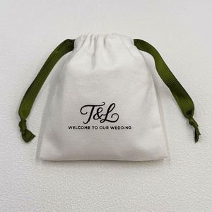 Wholesale Eco Friendly Custom Logo Storage Drawstring Shopping Recycled <b>Mini</b> Cotton Cosmetic Gift Bag Recyclable - Product Image 1