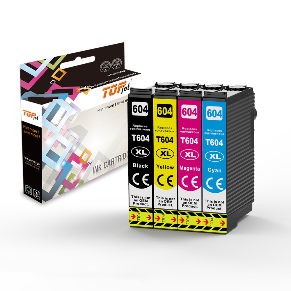 Topjet 604XL T604 T 604 XL T604XL Cartuchos Compatible Ink Cartridge for Epson XP-2200 XP-2205 XP-4200 XP-2910 InkJet Printer