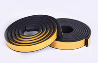 Bande de joint en mousse de caoutchouc de silicone auto-adhésive en forme de P de 9x6mm avec isolation thermique pour porte et fenêtre
