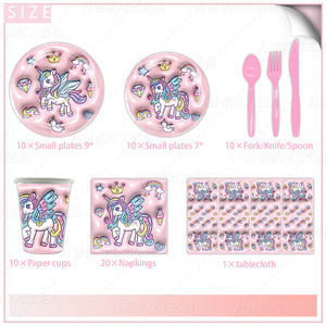 Juego <span class=keywords><strong>de</strong></span> Platos y Servilletas <span class=keywords><strong>de</strong></span> Papel con Diseño <span class=keywords><strong>de</strong></span> Unicornio 3D, Vajilla para Fiesta <span class=keywords><strong>de</strong></span> <span class=keywords><strong>Cumpleaños</strong></span> <span class=keywords><strong>Infantil</strong></span>, Tenedor, Cuchillo, Mantel para Decoración <span class=keywords><strong>de</strong></span> Niñas - Product Image 3