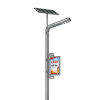 Nouveau panneau solaire à conversion élevée personnalisé VIVID intégré lampadaires solaires à LED avec écran LED