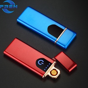 Encendedor USB Recargable Resistente al Viento <span class=keywords><strong>2023</strong></span>, Encendedor de Cigarrillos Metálico Delgado y Mini sin Llama - Product Image 4