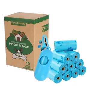 Compostable Disposable easy close bio degradable pet dog scented eco-friendly dog poop bags