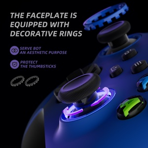 Poignée en caoutchouc bleue ASR pour manette Xbox Series X/S, coque avant personnalisée, designs cool et élégants - Product Image 5