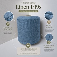 Cardigans et vestes légères en tricot de fil teint, écologiques et naturels, 12 % lin, 36 % lyocell, 52 % acrylique, Tianshuang Linen 19s, doux et personnalisables