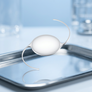 Lentille intraoculaire (LIO) personnalisable en PMMA transparent de 5,25 mm, monobloc, pour chambre postérieure, optique biconvexe, avec haptiques en C-Loop et design Step Vault, OEM - Product Image 4