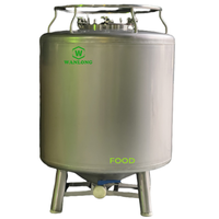Wanlong IBC en acier inoxydable SUS304 de qualité alimentaire sur mesure à fond conique Capacité de 1000L Écologique