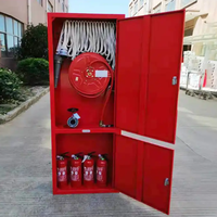 Lemari Selang Pemadam Kebakaran Pintu Ganda dengan Kompartemen Alat Pemadam Kebakaran