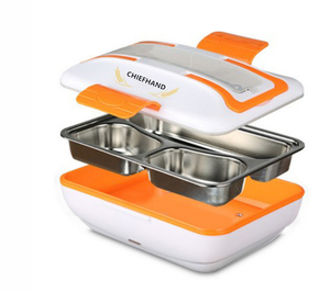 wholesale Rapid heating stainless steel electric lunch box electric lunch box 3 layers heat insulated lunchbox
